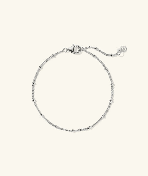 Sandy Spheres Chain Silver Bracelet