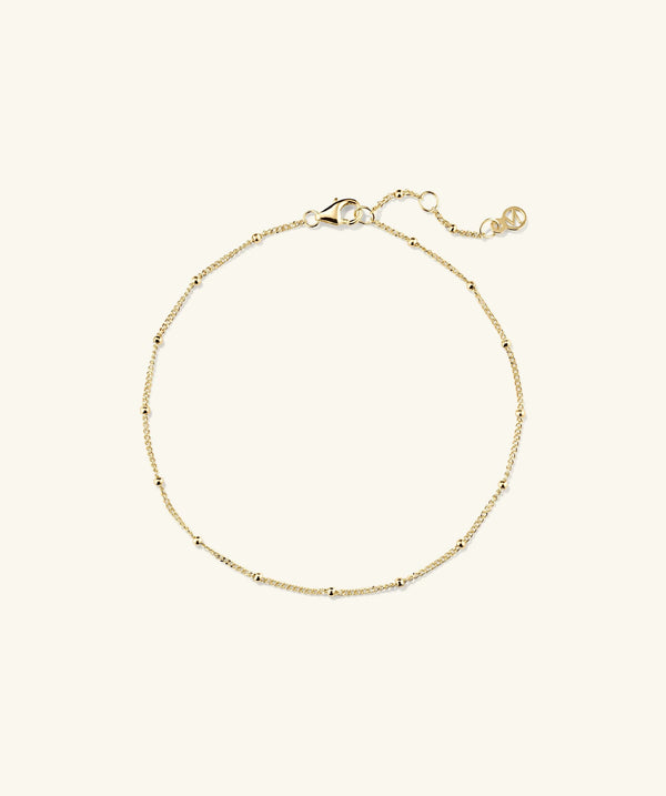 Sandy Spheres Chain Gold Bracelet