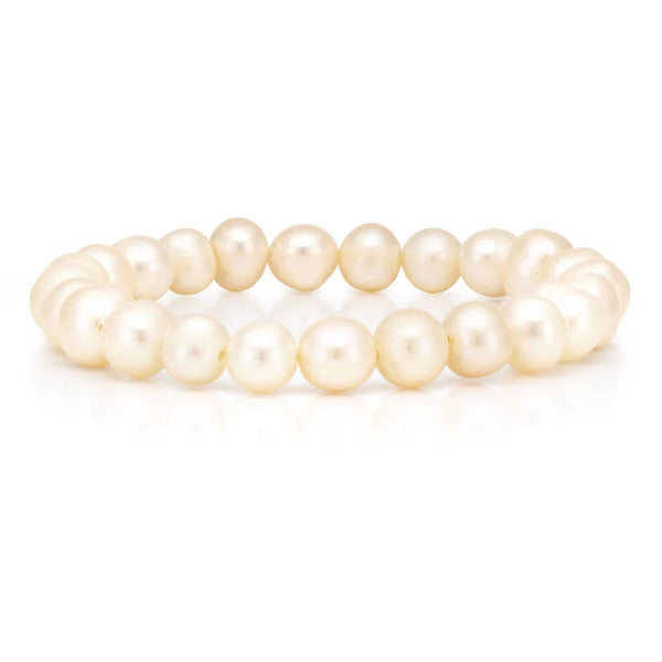 Ridge 925 Sterling Silver AAA Freshwater 9mm Pearls Bracelet- 16cm Length