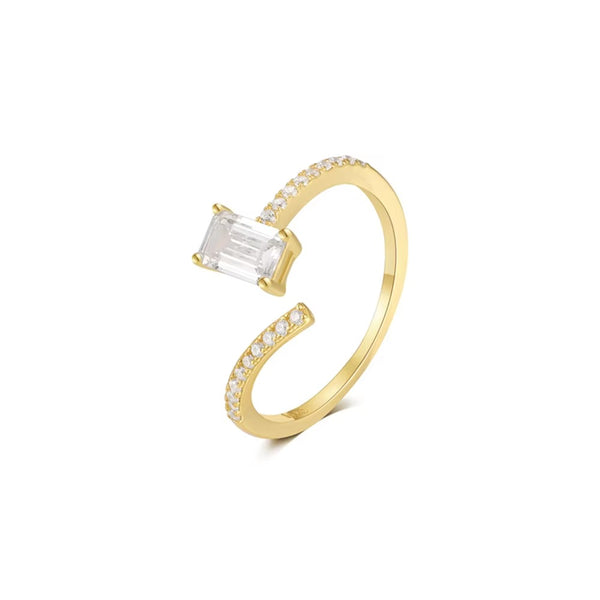 Stamford Baguette CZ Stone Adjustable Ring