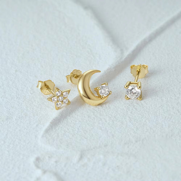 Zoe 3Pc Set Studs Earrings