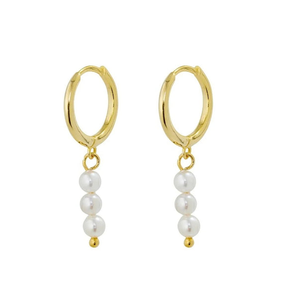 Nola Pearl Hoops Earrings