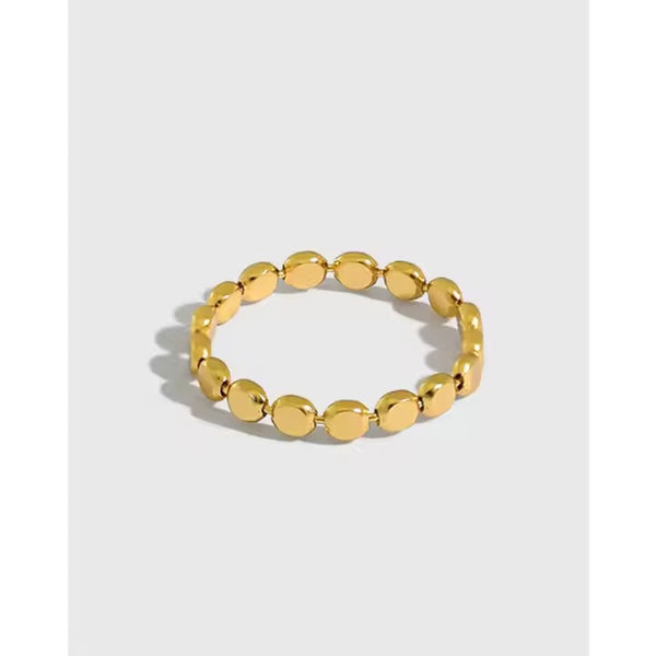 Dazzle Gold /silver  Beads Finger Bracelet Ring