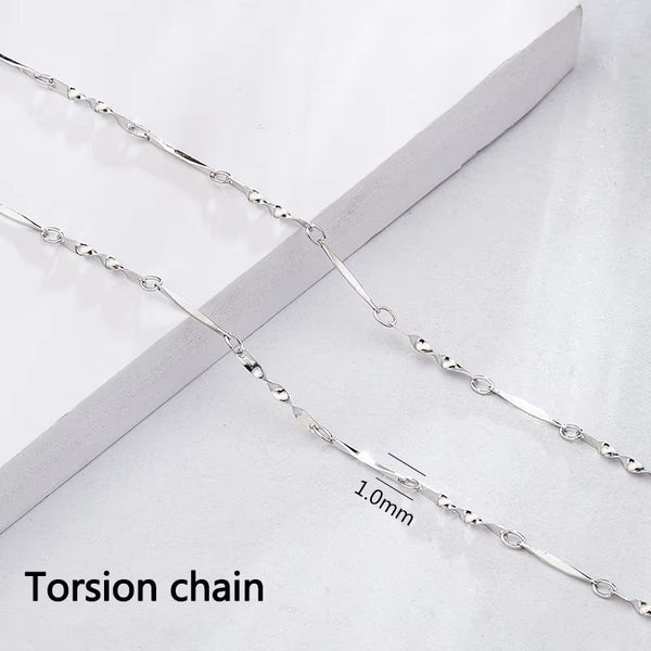 Redondo Torsion Chain Silver- 45cm + 5cm