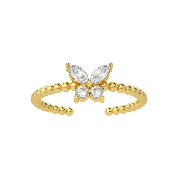 Veda Crystal Butterfly Ring