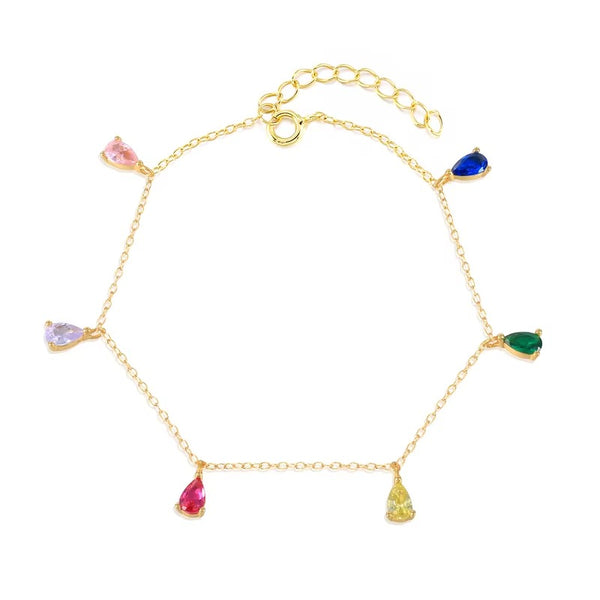 Seattle Multicolor Crystal Charms Bracelet