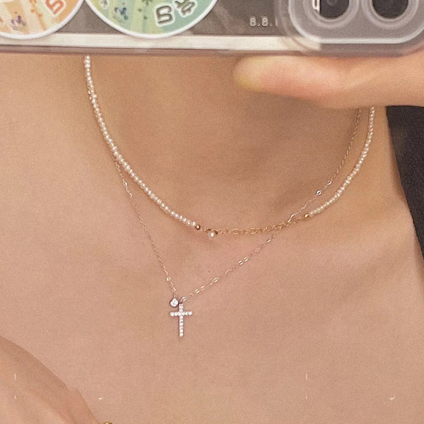 Emera Crystal Cross Necklace