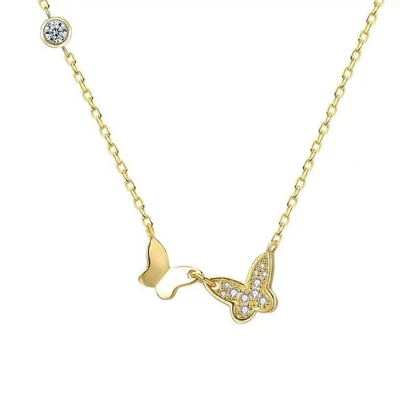 Flourish Two Butterflies Necklace