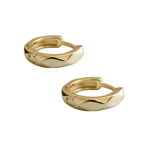 Brooki Diamond Cut Gold Hoops