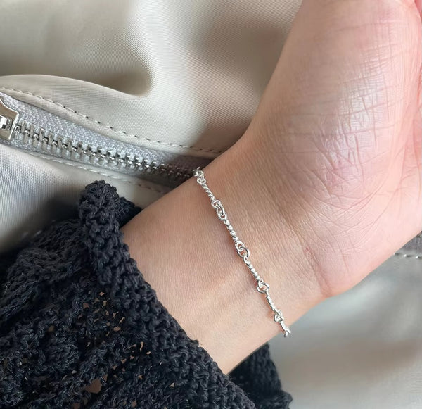 Lacey Silver Chain Bracelet