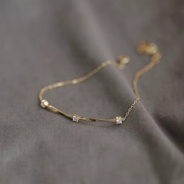 Lehigh Crystal Gold Bracelet