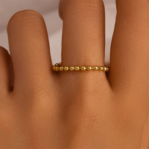 Starling	Gold Beads Finger Bracelet Size #7 Ring