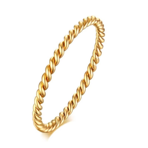 Plano Twisted Gold Ring