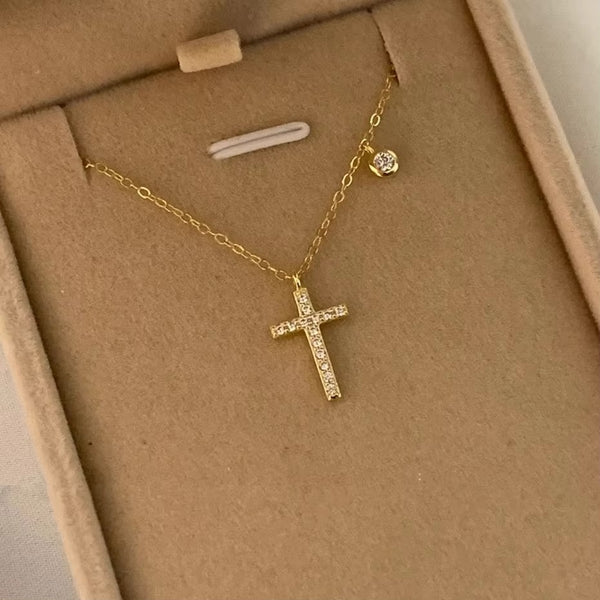 Ember Crystal Cross Necklace