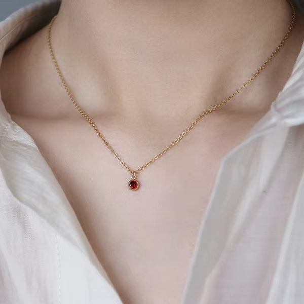 Flair	Red Ruby Pendant Necklace