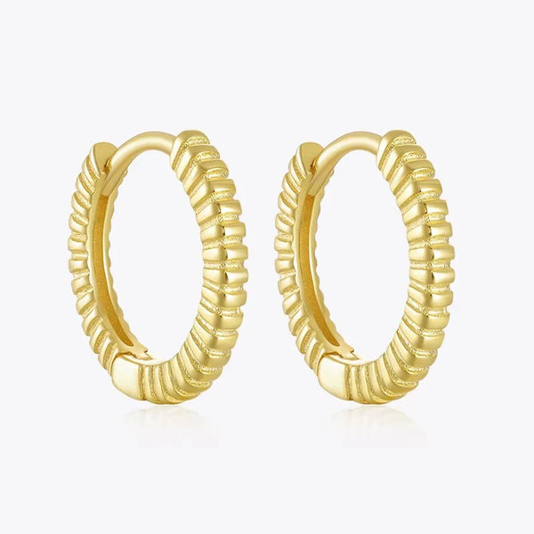 Eve Textured Hoops Earrings