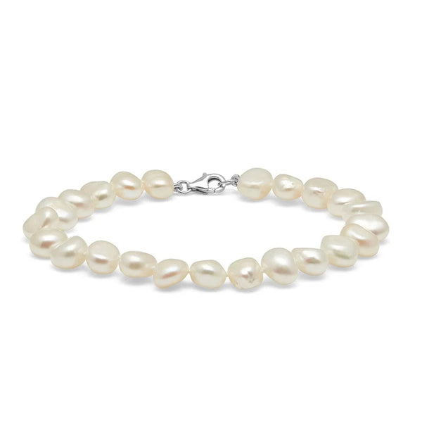 Nashville Natural Freshwater Baroque Pearl Bracelet- 16+5cm Length